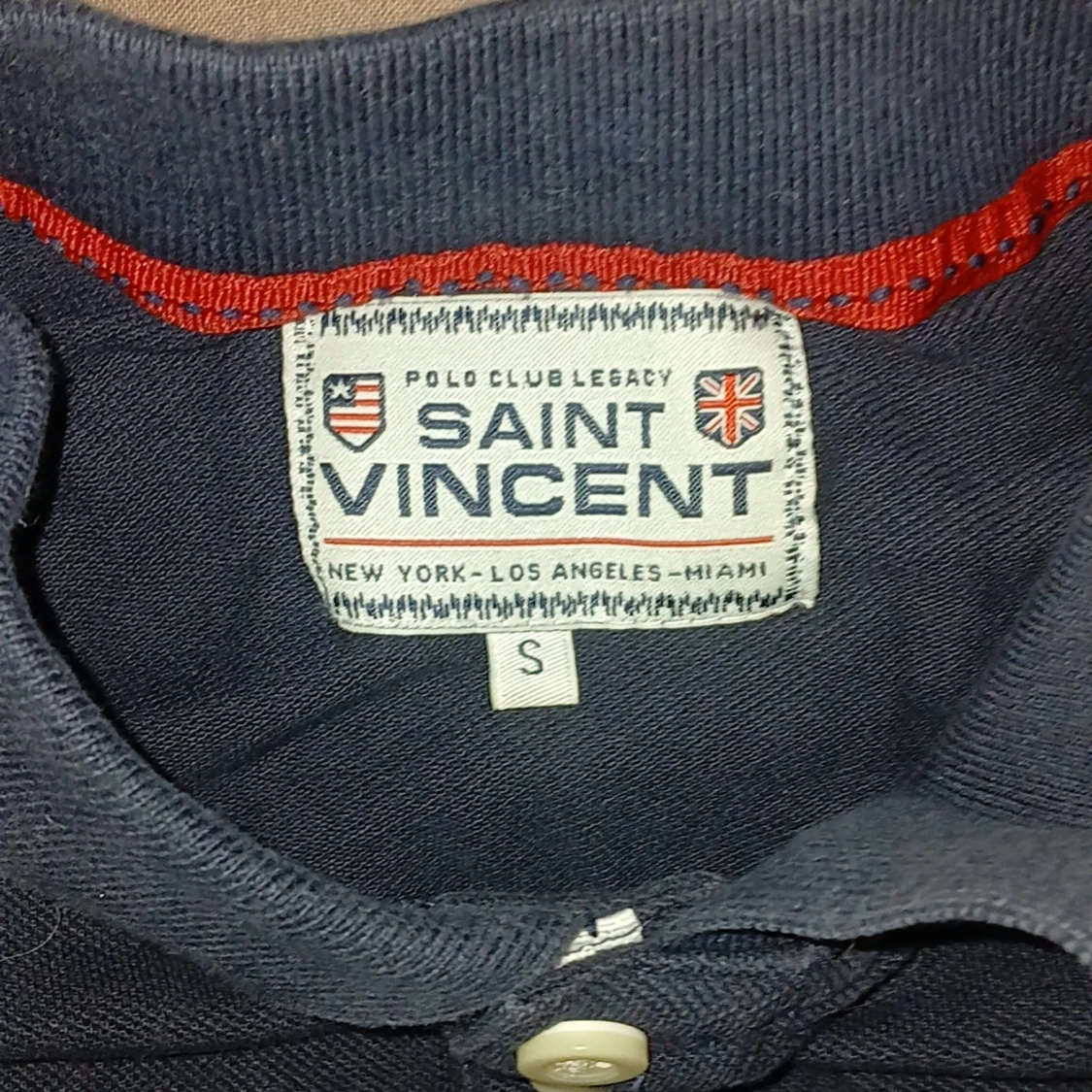 Marinblå pikétröja Saint Vincent S - 1