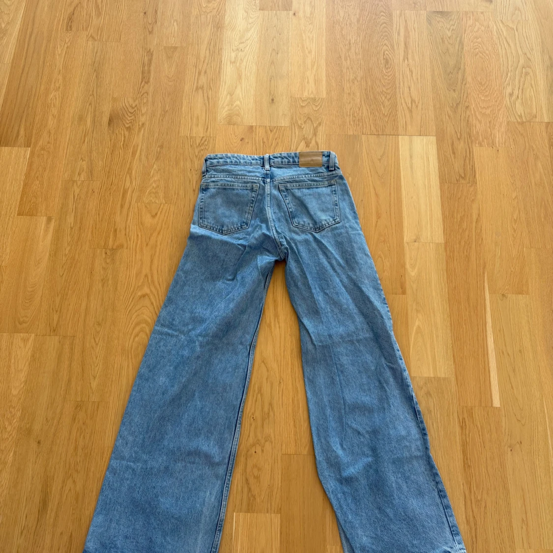 Blå wide leg jeans - 1