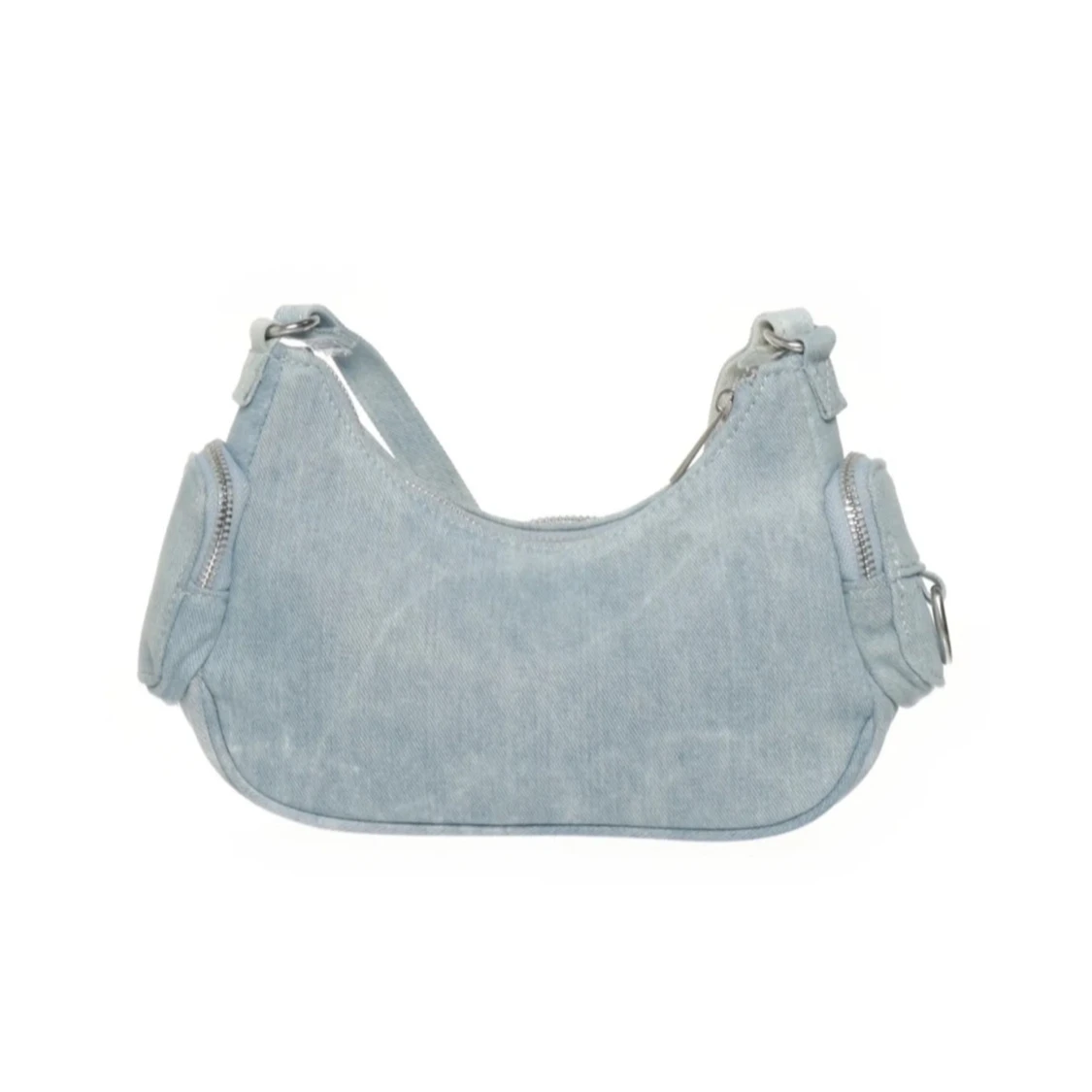 Ljusblå axelväska i jeans - 2