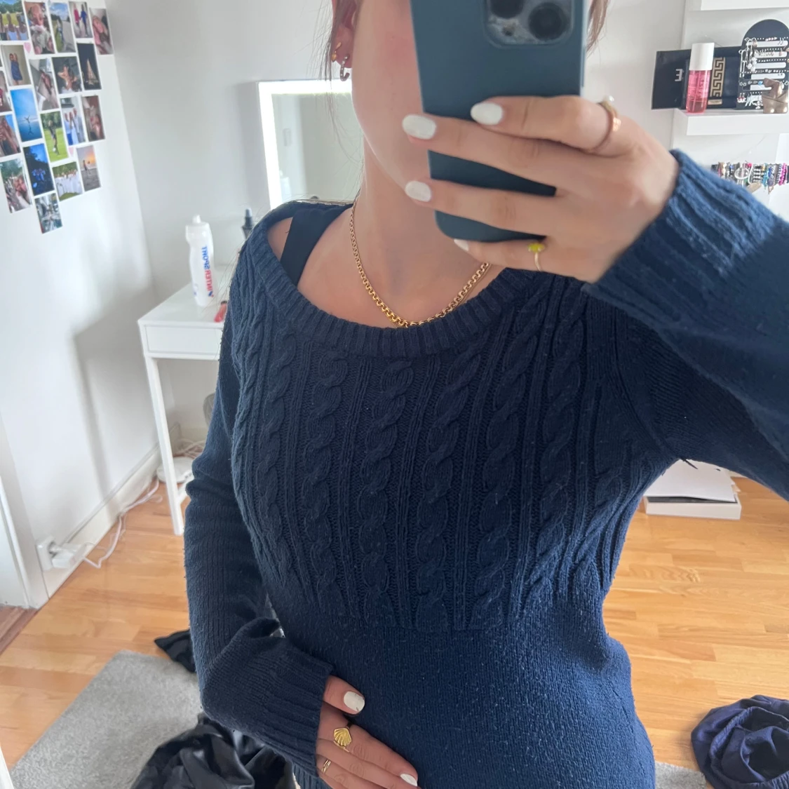 Mörkblå stickad tröja från ONLY - 1