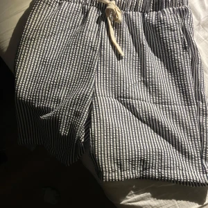 Randiga shorts - Riktigt snygga shorts som jag ENBART säljer för 100kr, köpte dom för 300kr!, dom är helt oanvända och skicket är 10/10, perfekt till sommaren!!
