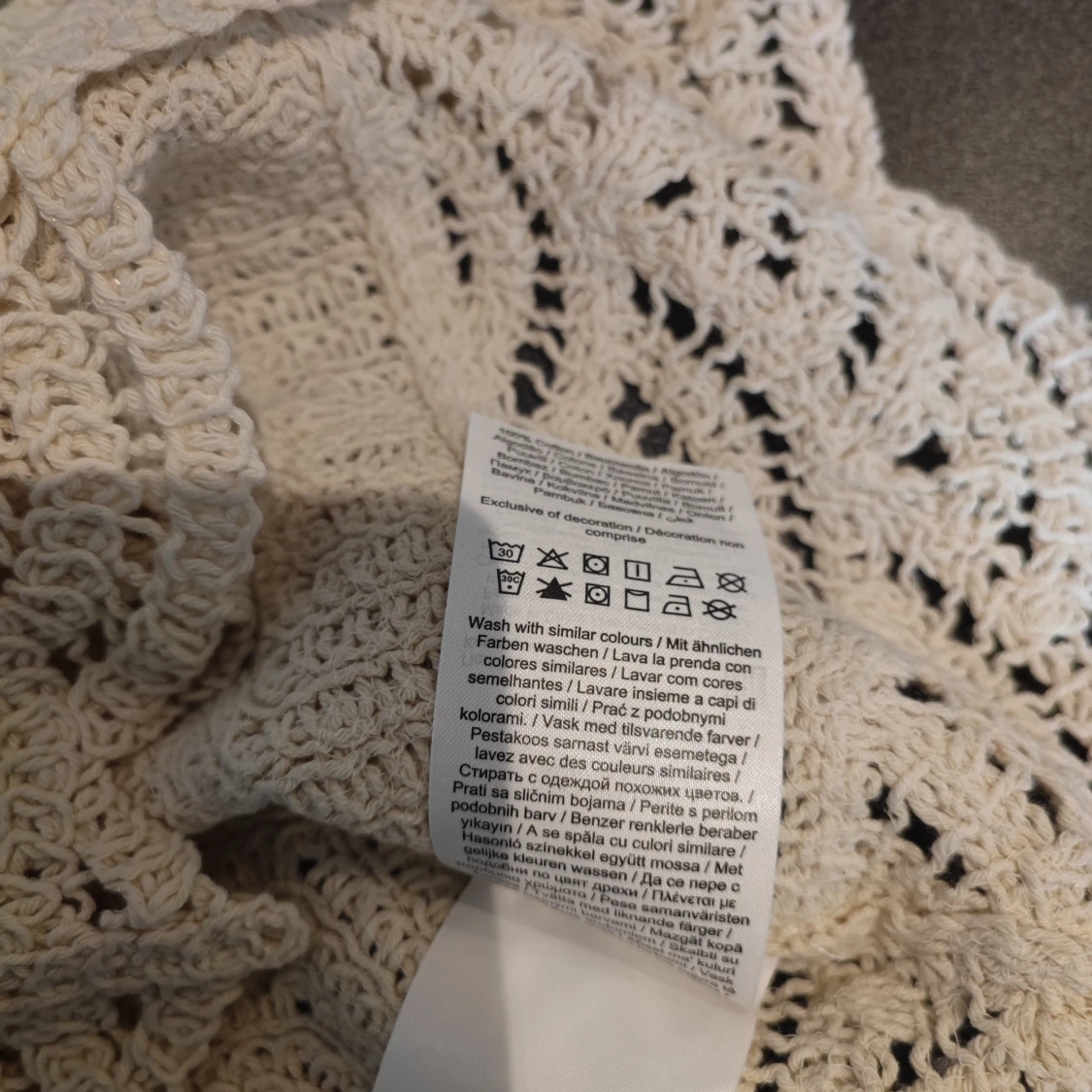 Beige virkad topp från Vila storlek xs  - 3