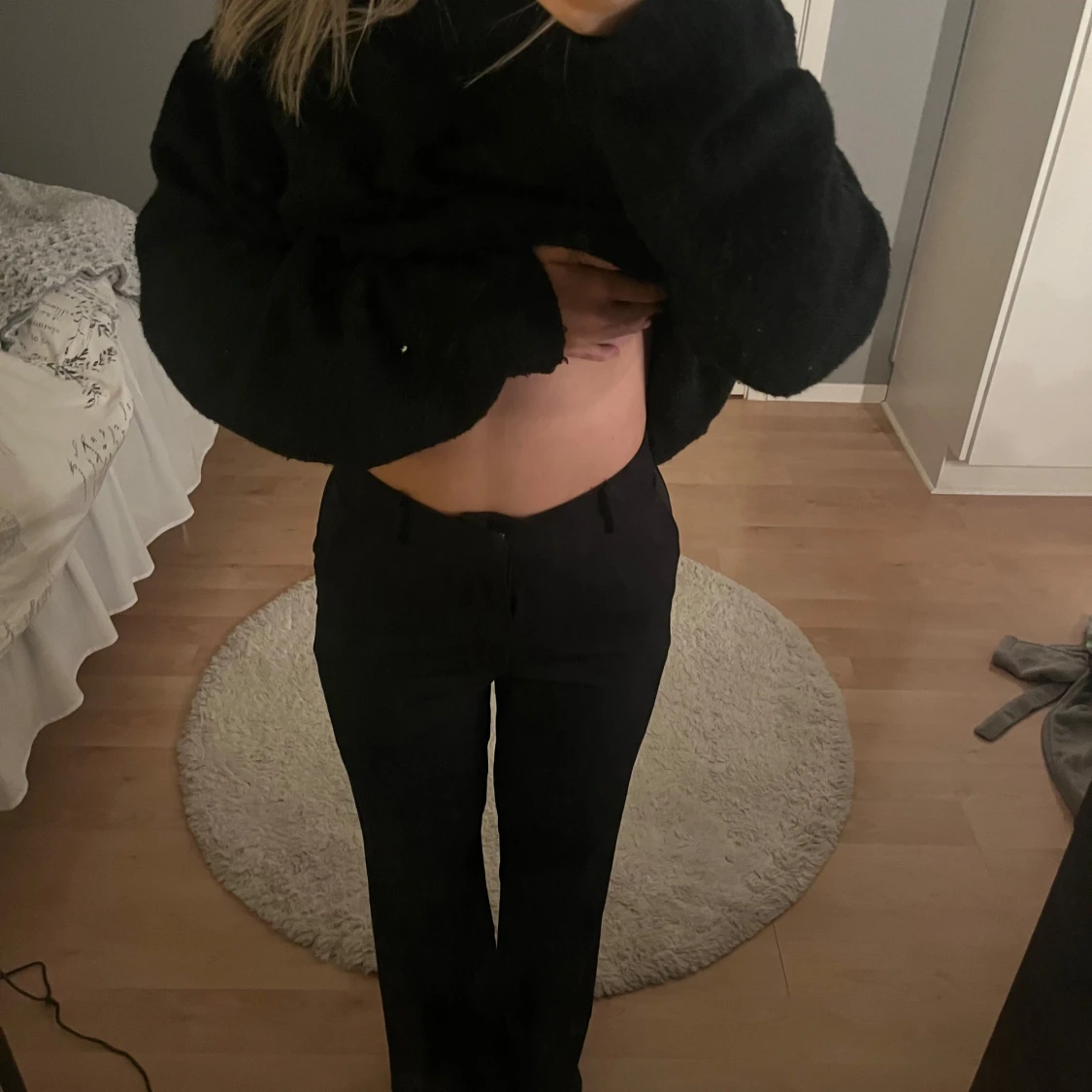 Svarta high waist kostymbyxor  - 1