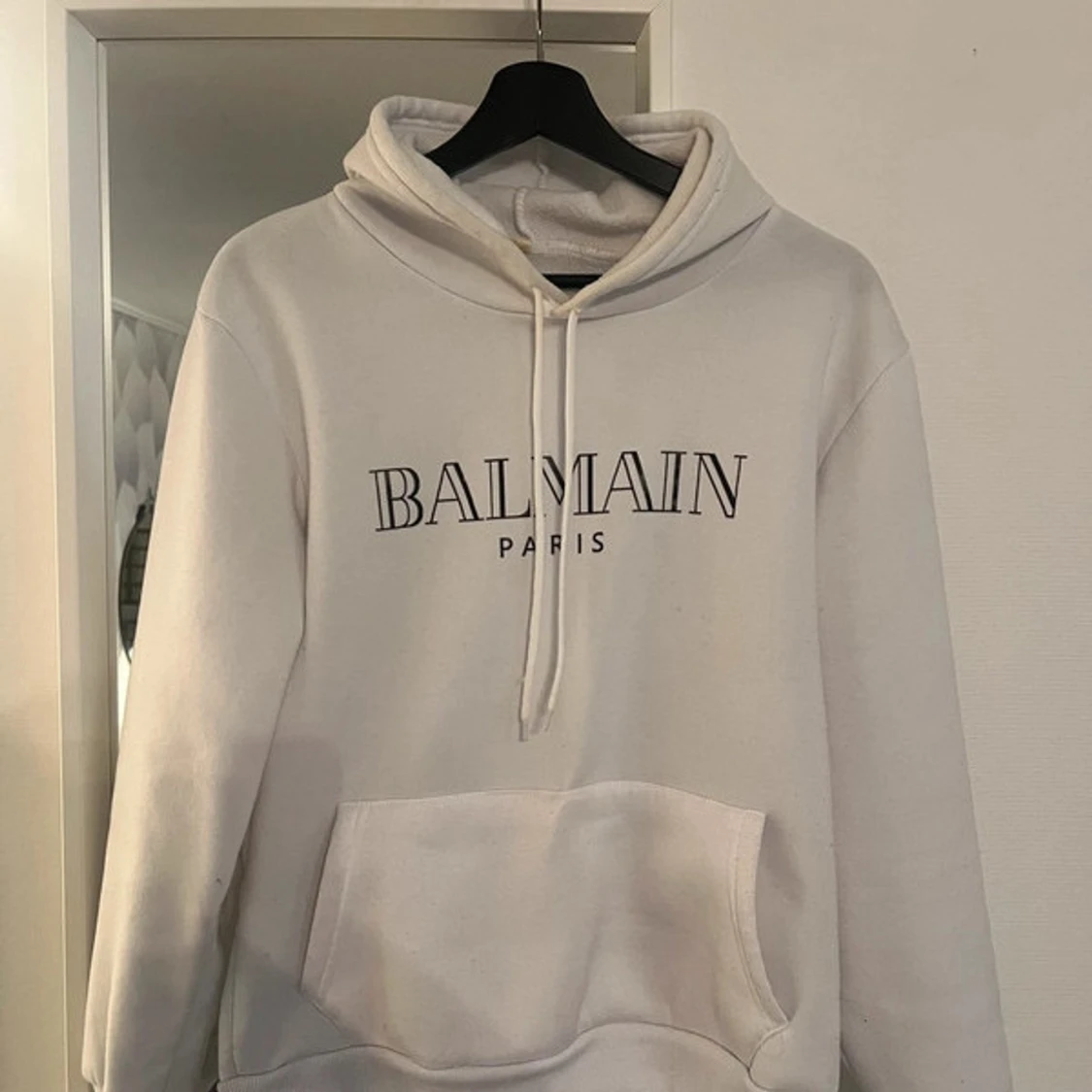 Vit Balmain Paris hoodie  - 2