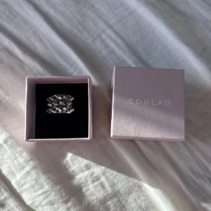 Silverfärgad ring från Edblad - Snygg och modern silverfärgad ring från Edblad med ett unikt geometriskt mönster. Perfekt för att ge en edgy touch till din stil. Kommer i originalförpackning. Går med på de flesta priserna!!!💓