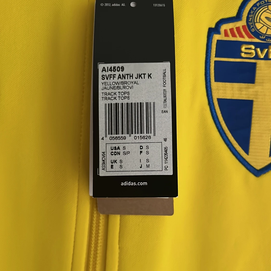 Sverige Adidas gul track jacket S - 3
