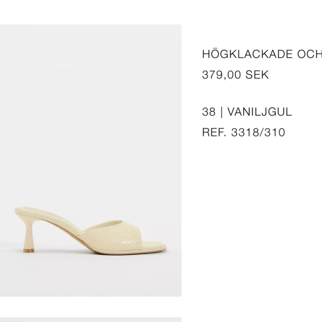 Vaniljgula klackskor från Zara - 1