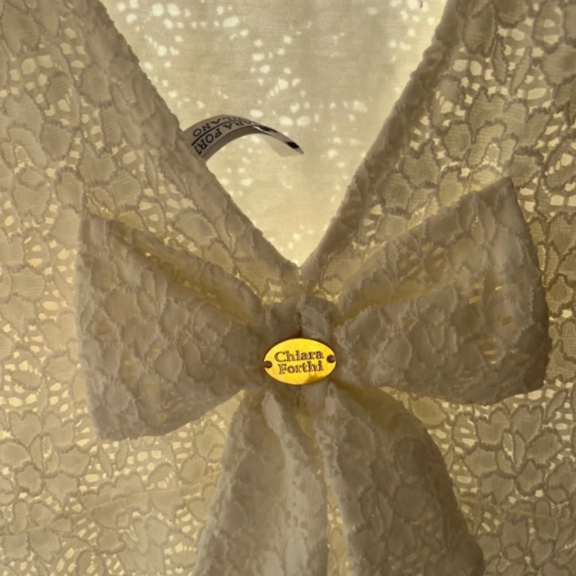 Gullig vit klänning - 1