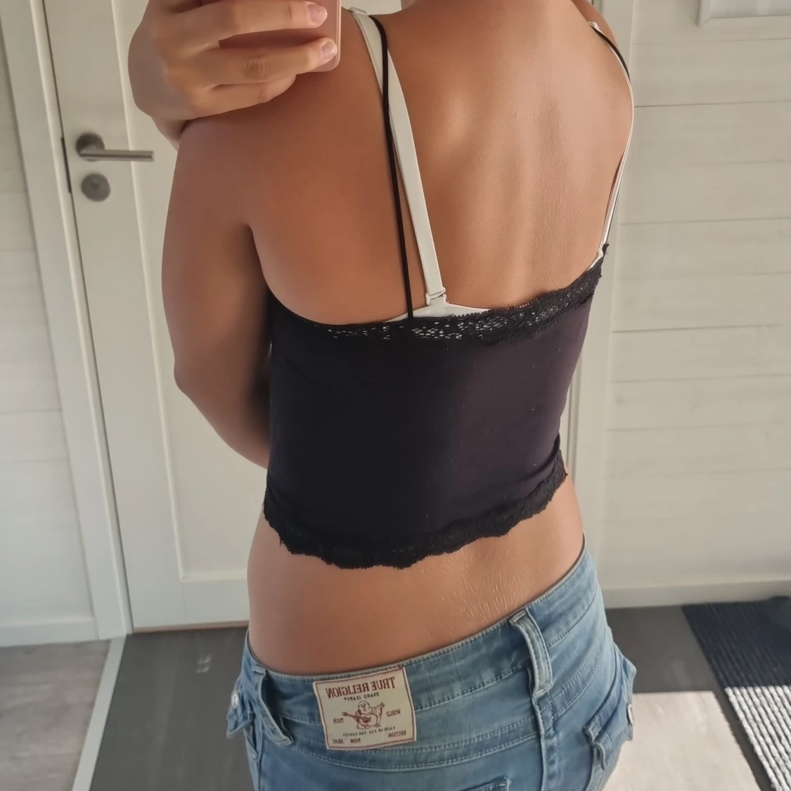 Svart spetslinnetopp från ONLY - 1