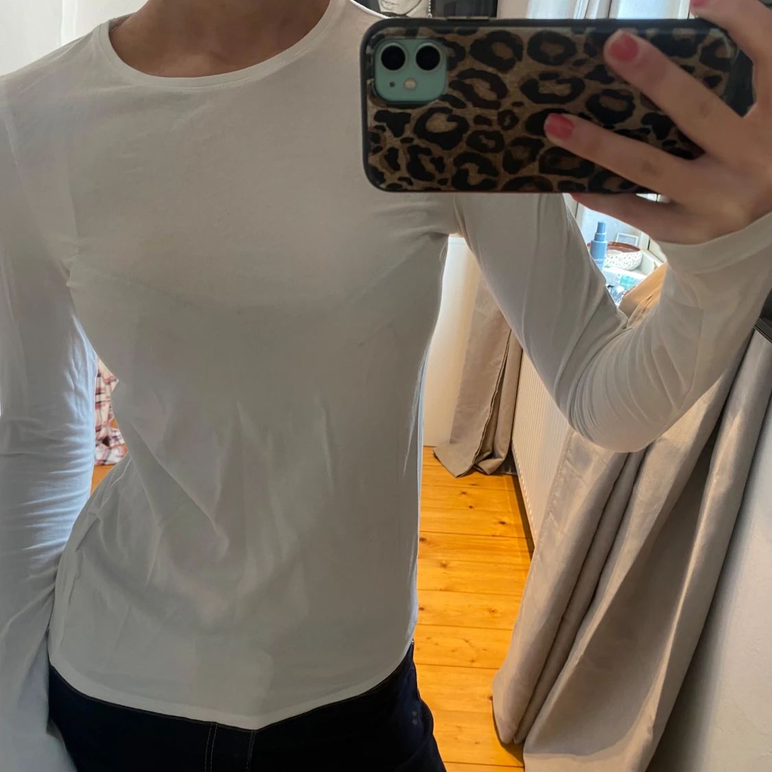 Vit långärmad topp - 2