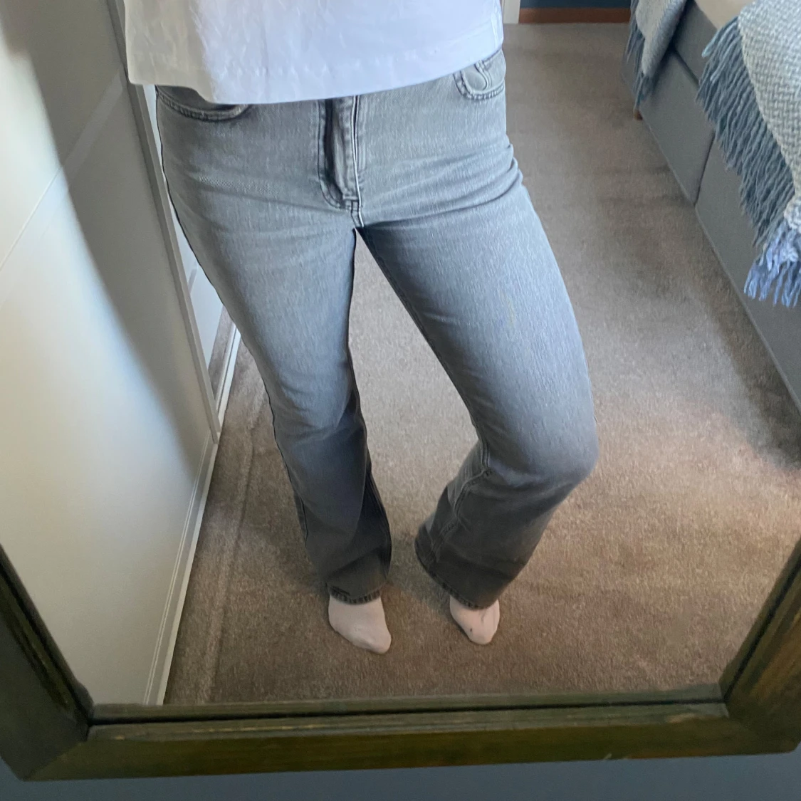 Grå bootcut jeans - 1