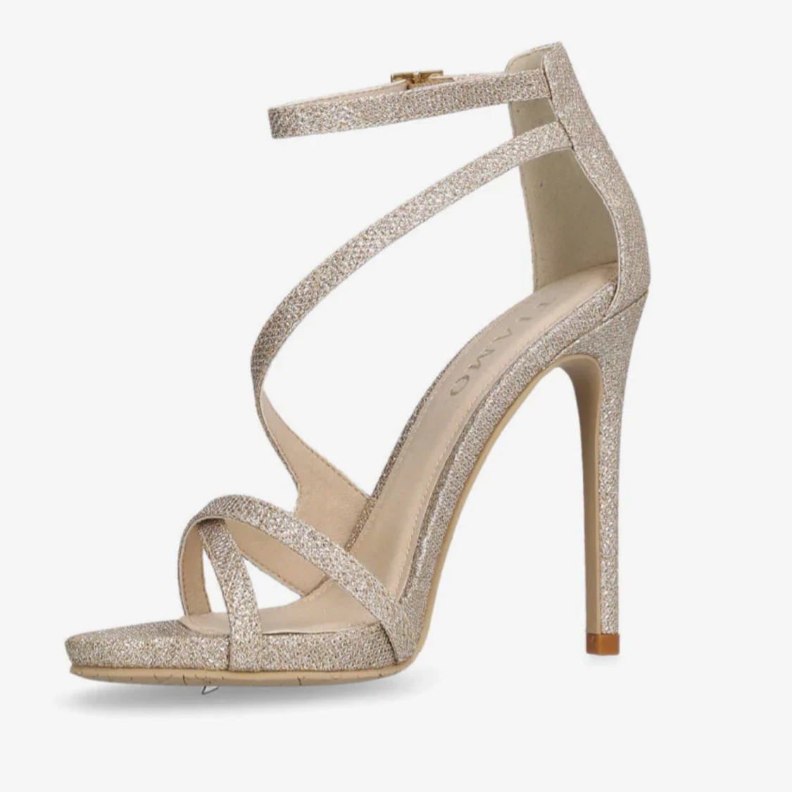 Glittriga sandaler med hög klack - 1