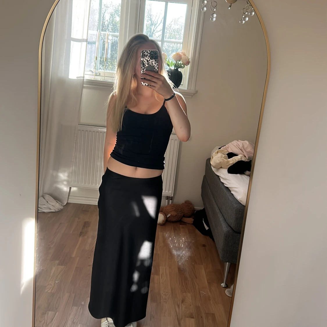 Svart långkjol från Lindex