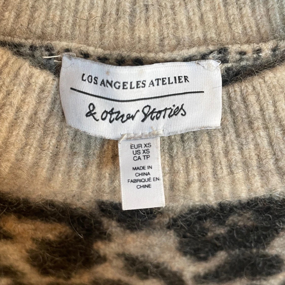 Leopardmönstrad stickad tröja Stories - 2