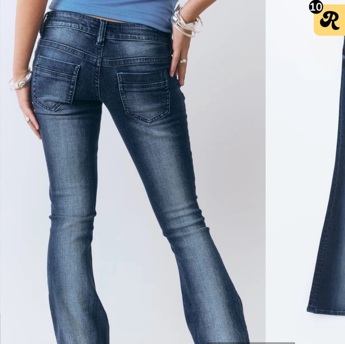 Blå bootcut jeans - 1