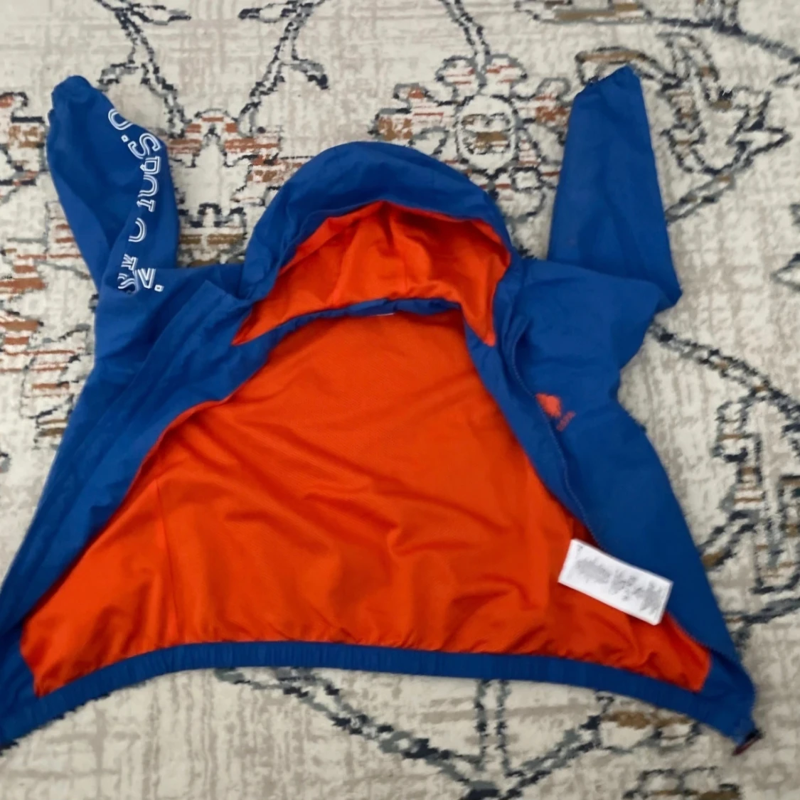 Blå vindjacka med huva från U.S. Polo Assn. - 2