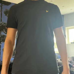 Svart t-shirt Lyle & Scott - Sjukt soft svart tisha från Lyle & Scott med rosa/vita ränder på sidan. Storlek M och normal i passform, mkt bra skick! 🤩Hör av er vid frågor eller funderingar! 