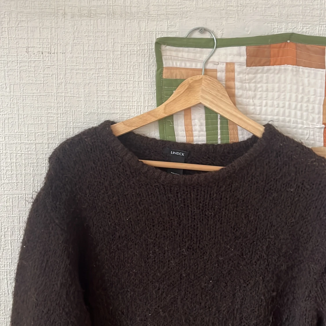 Brun stickad långklänning Lindex - 1