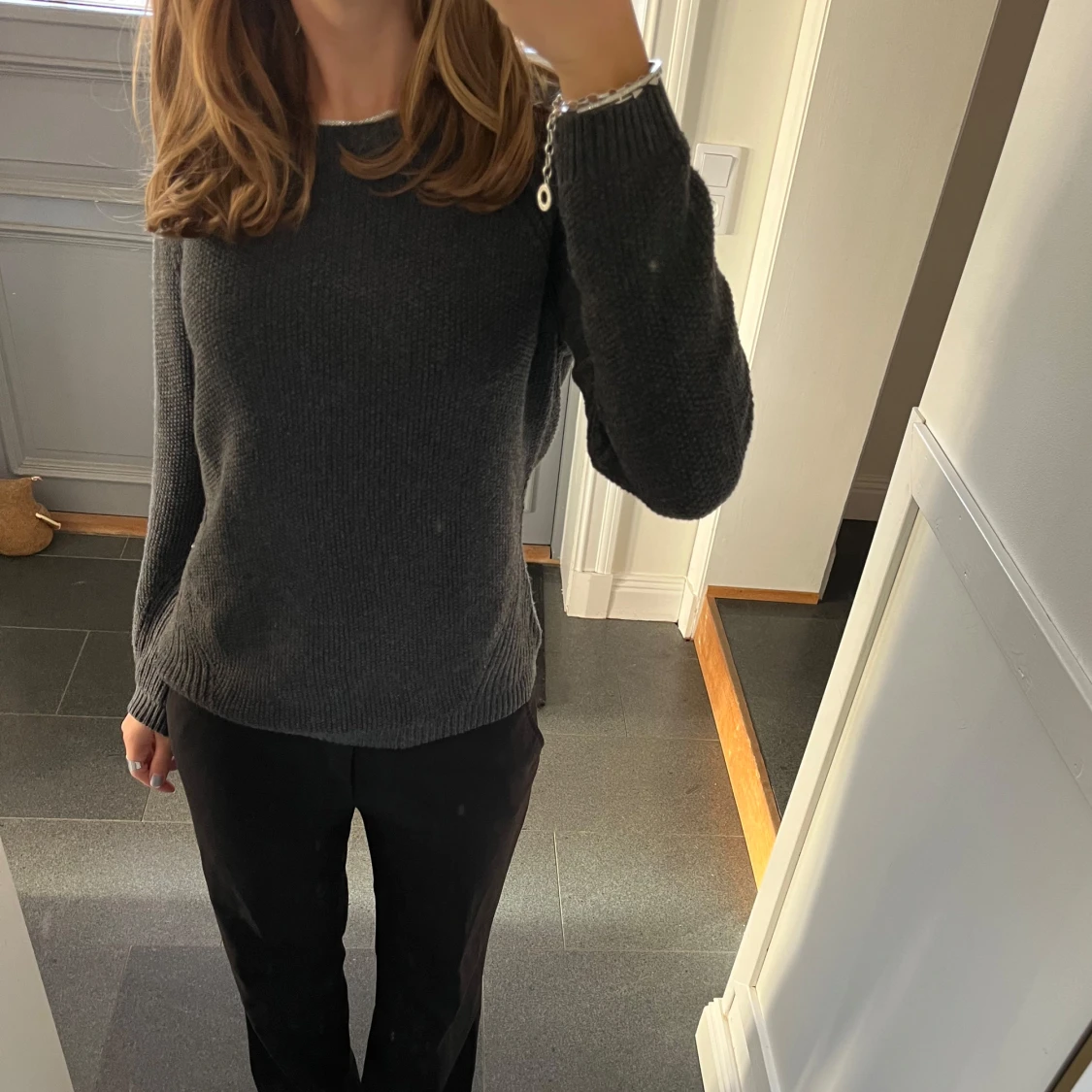 Grå stickad tröja från Sail Racing