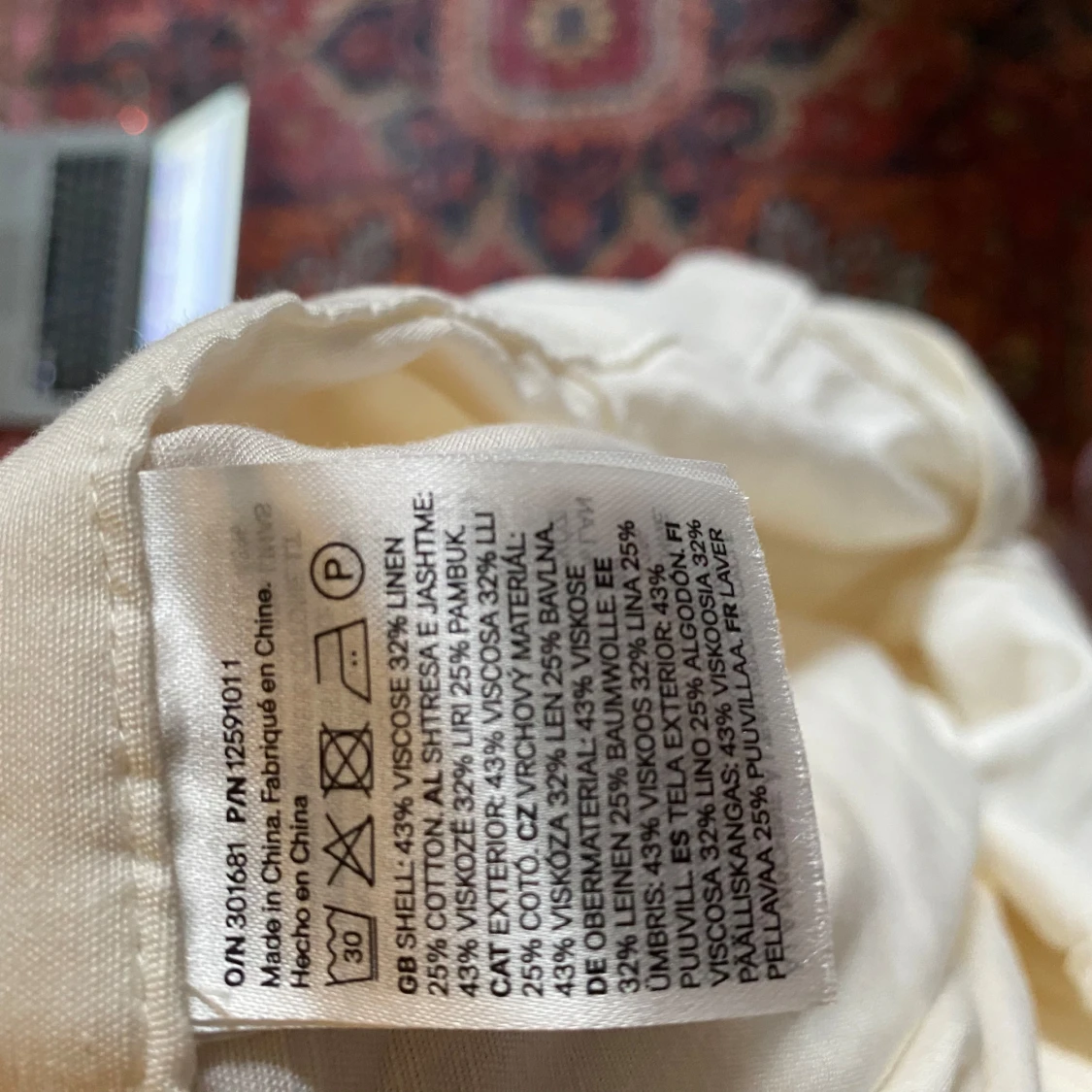 Vita linnebyxor i wide fit, strl 34 - 2