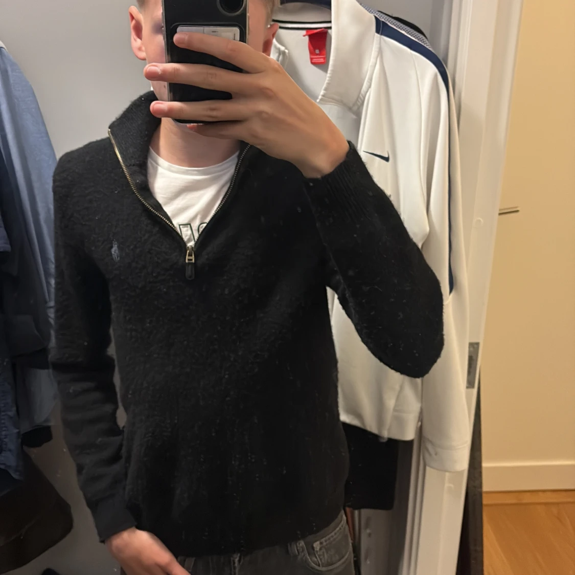 Svart tröja med dragkedja från Ralph Lauren