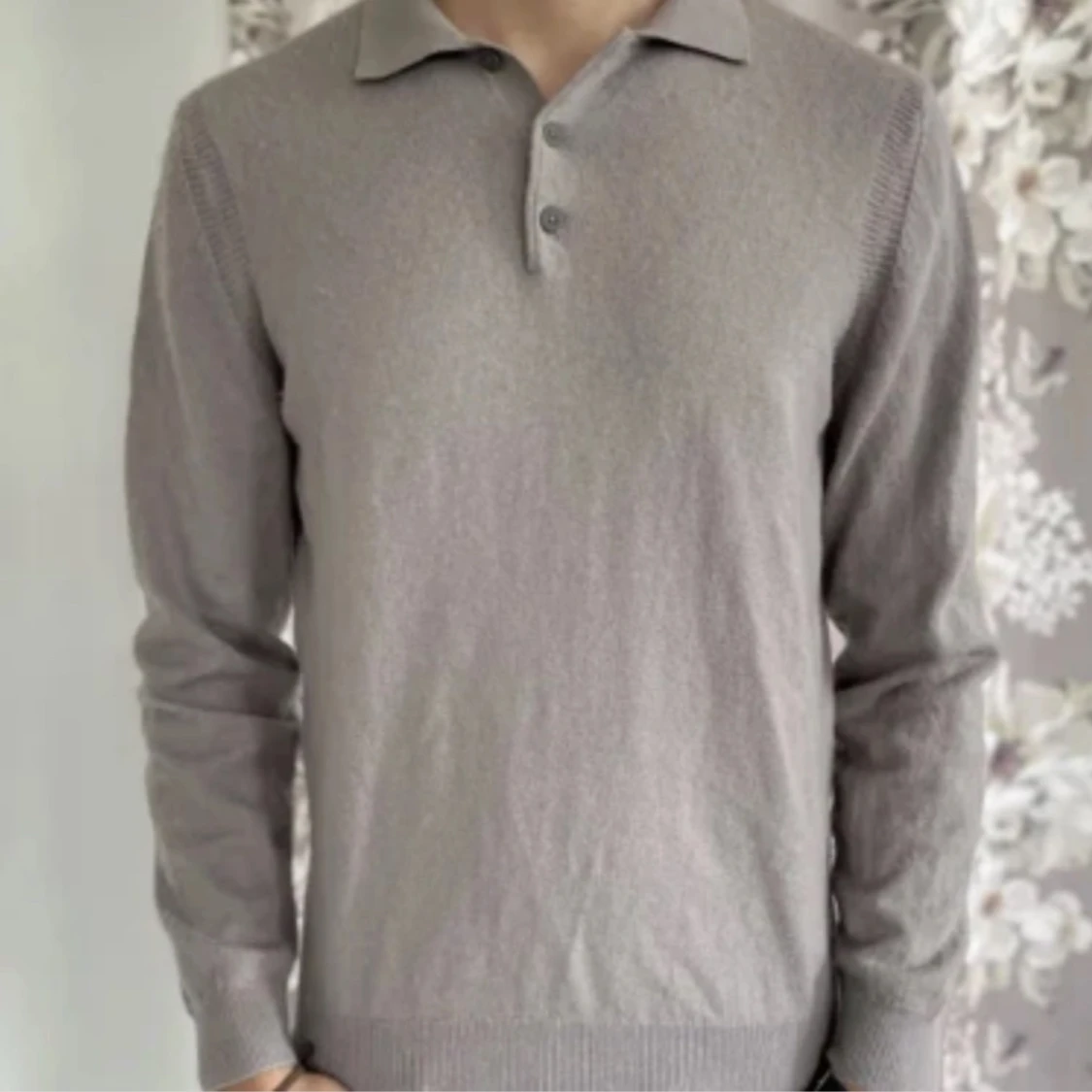 Långärmad pikétröja från Massimo Dutti