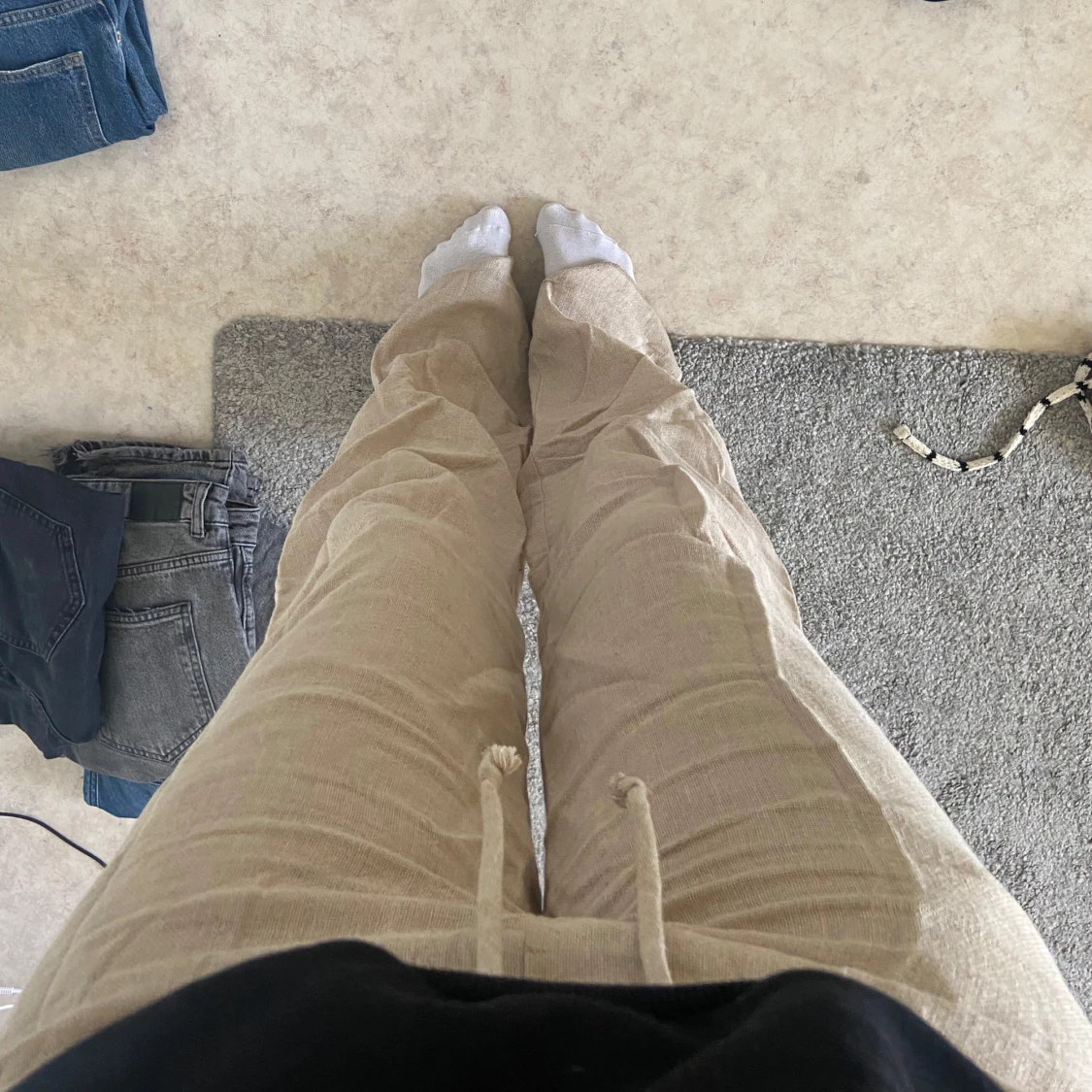 Beiga linnebyxor - 1