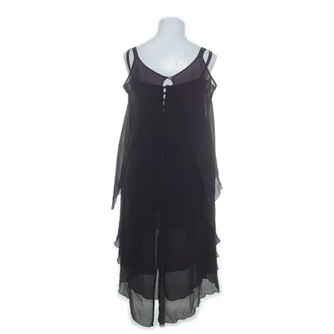 Mörklila silkesklänning Karl Lagerfeld H&M - 3