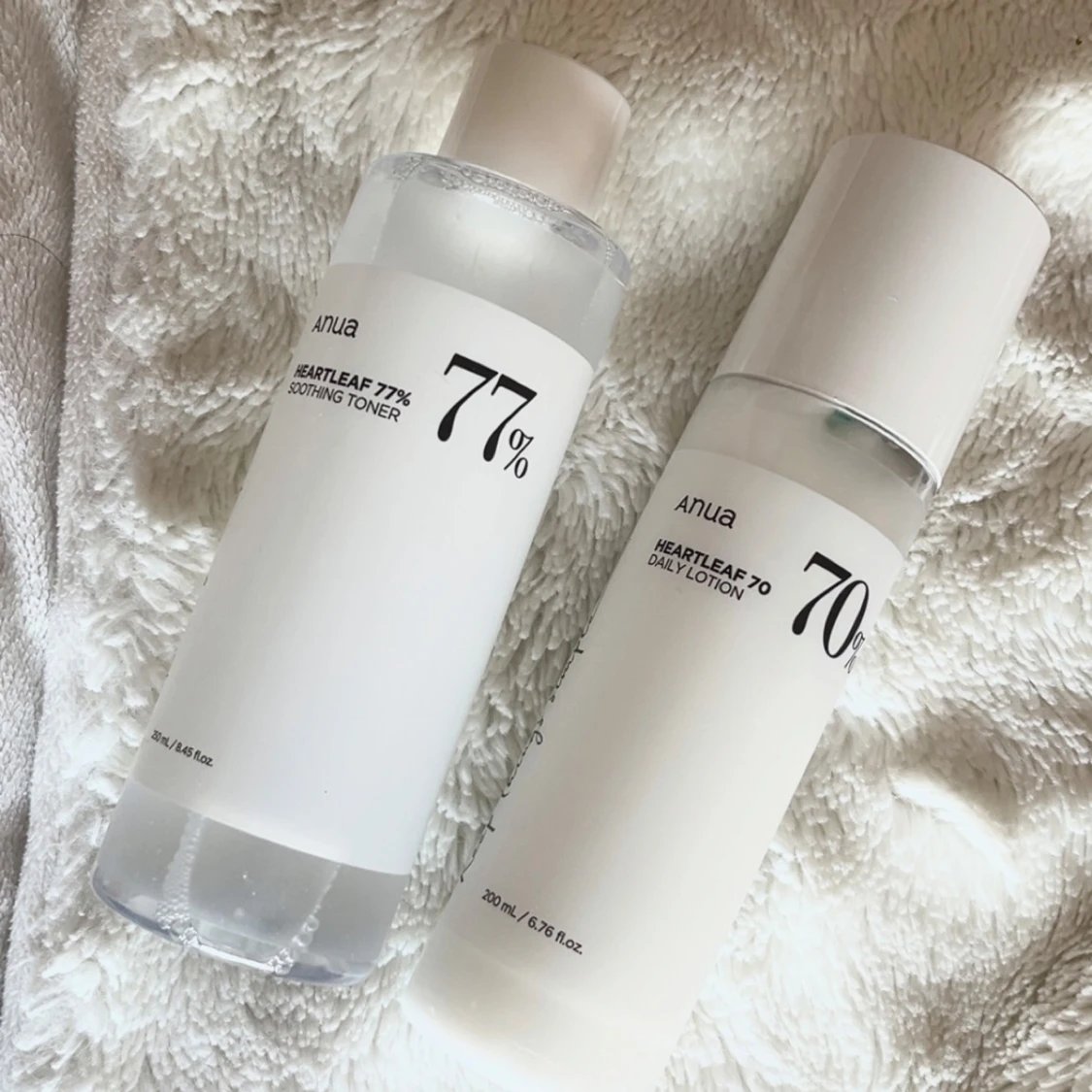 Anua Heartleaf 70% Daily Lotion & 77%Soothing Toner