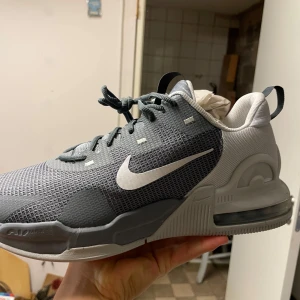 Nike Air Max grå sneakers oanvänd st 45 pris kan diskuteras - Snygga Nike Air Max sneakers i olika grå nyanser med vit swoosh. Ovandelen är i mesh och syntet för bra andningsförmåga och komfort. Skon har synlig Air Max-dämpning i hälen, snörning och en robust, mönstrad sula. Perfekt för dig som gillar sportig och modern stil.