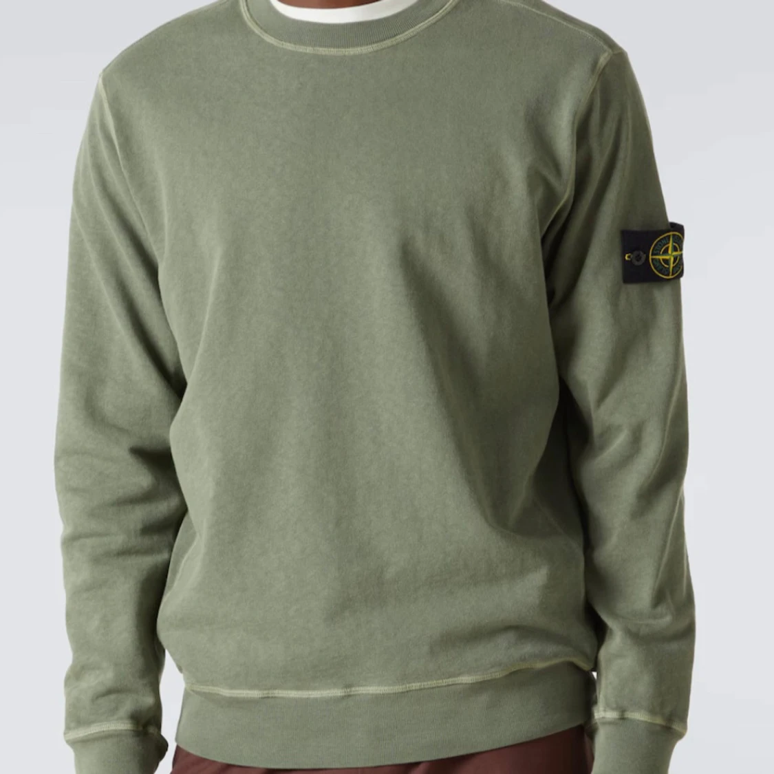 Grön Stone Island sweatshirt