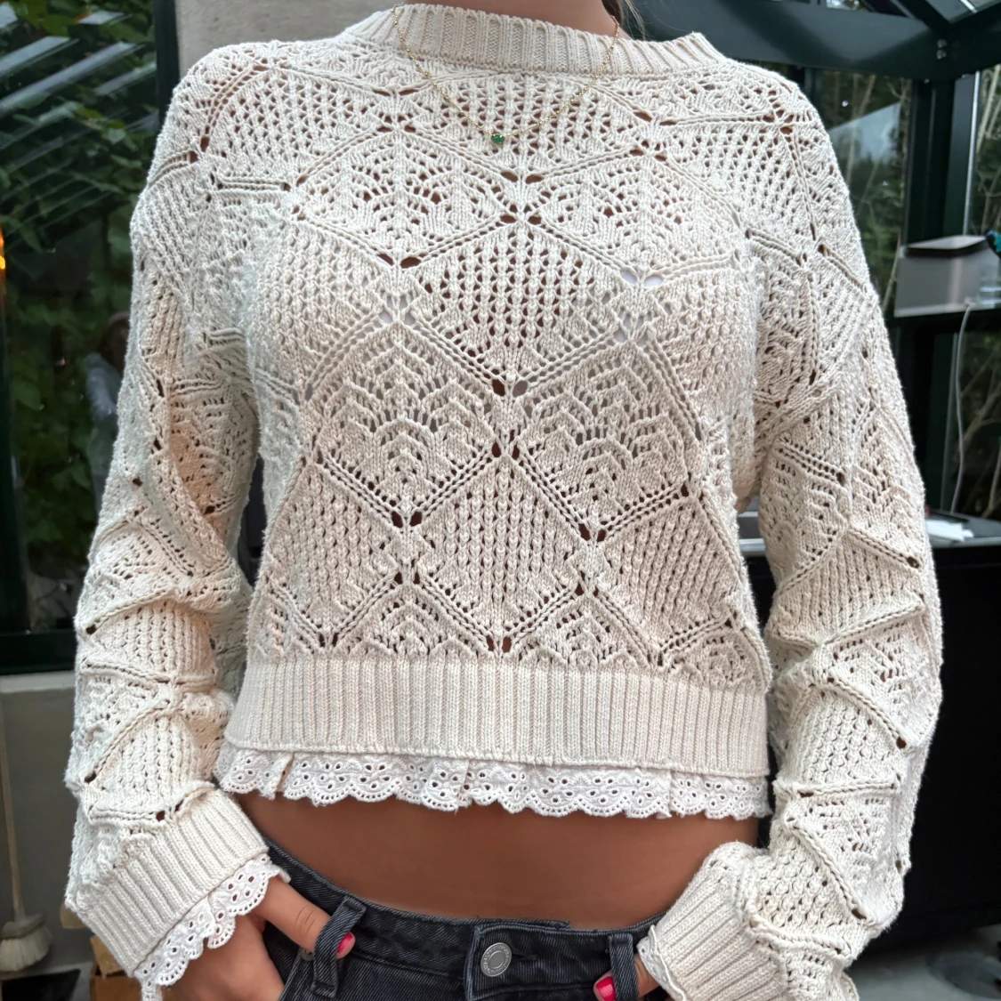 Mönstrad   cardigan 