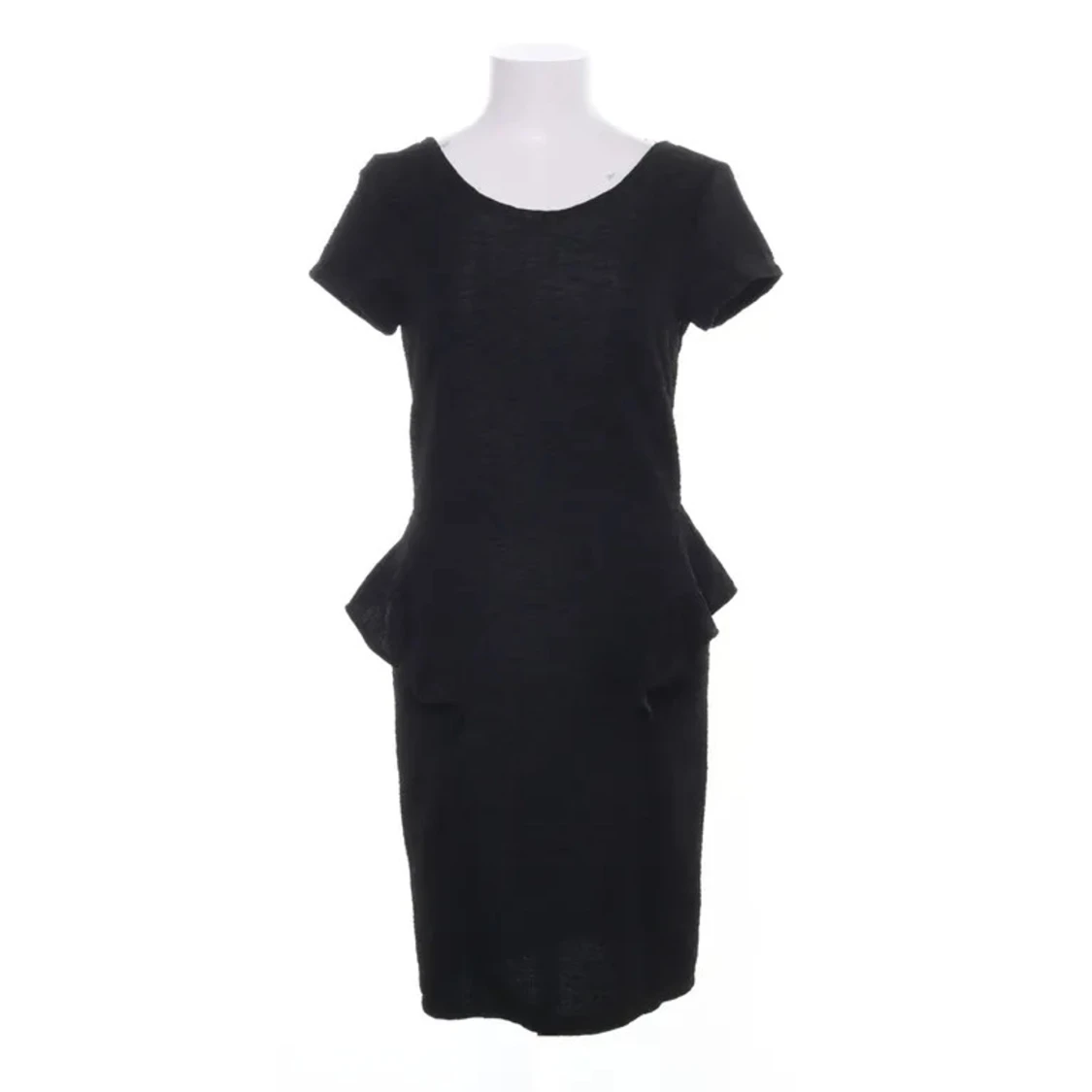 Svart peplumklänning med textur