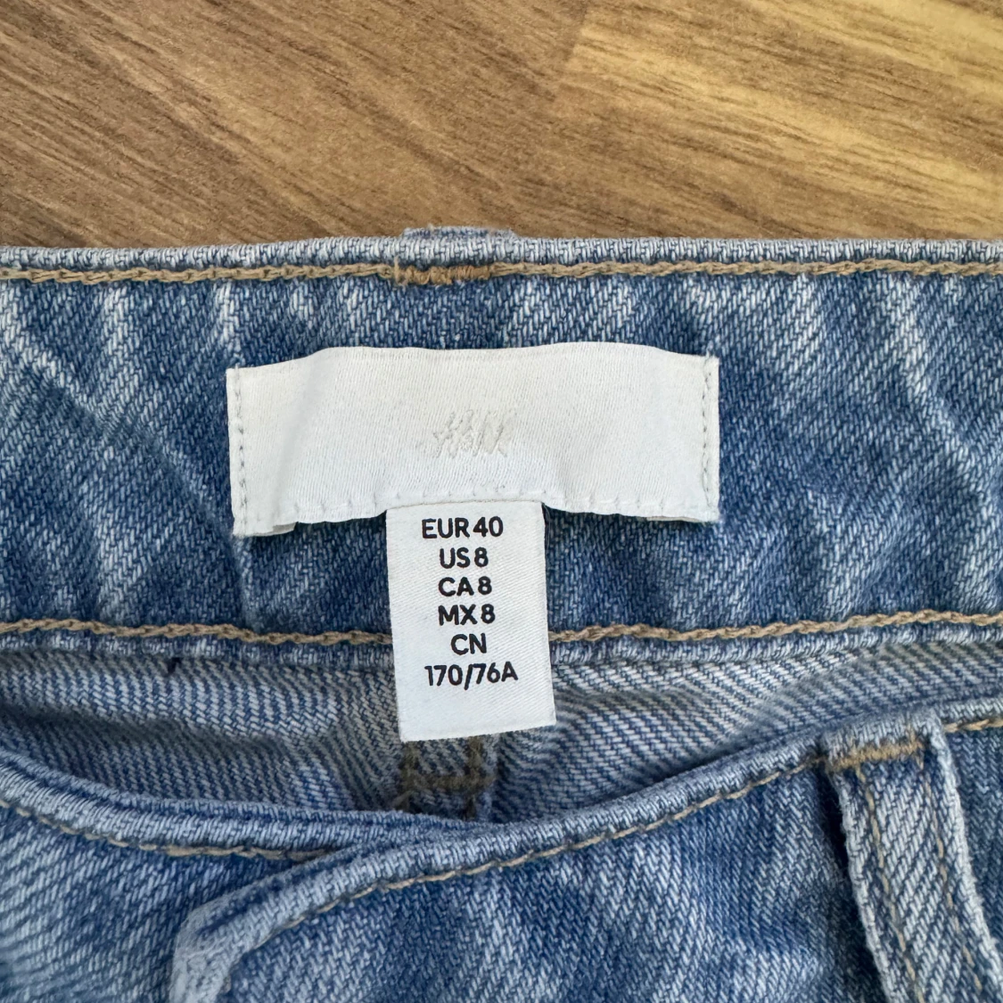 Blå raka jeans från H&M, strl 40 - 2