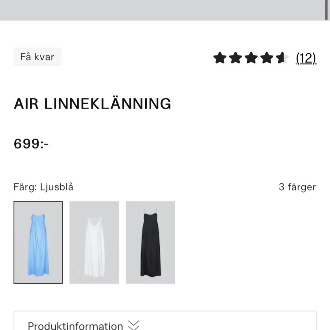 Ljusblå linneklänning från Bik Bok - 2