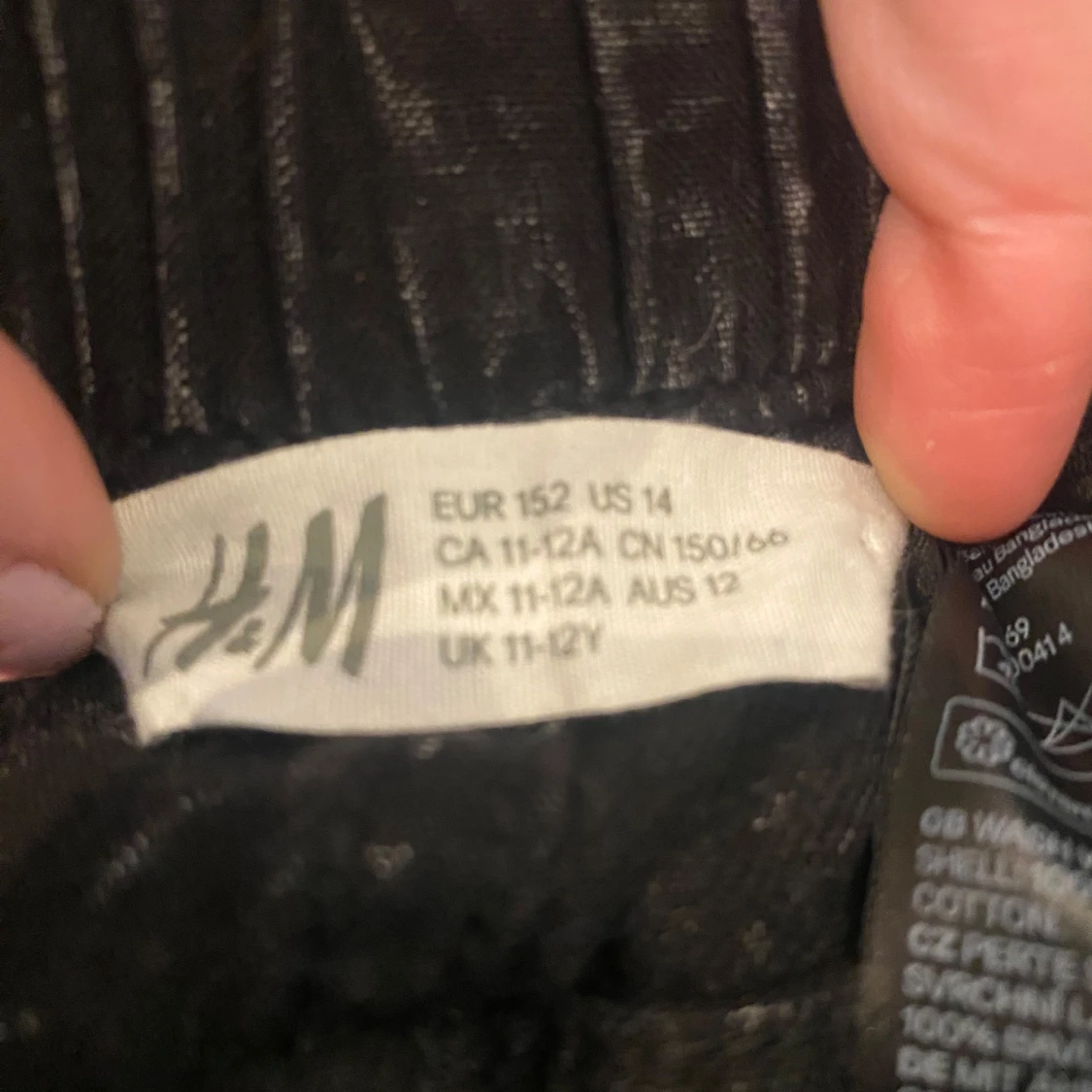 Snygg svart jeanskjol med resårmidja💞 - 4