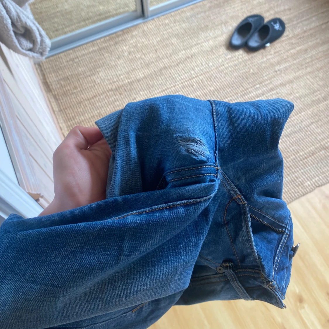 Blå bootcut jeans - 3