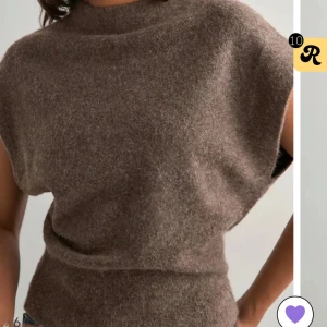 Brun ärmlös stickad tröja - SÖKER XS!! 