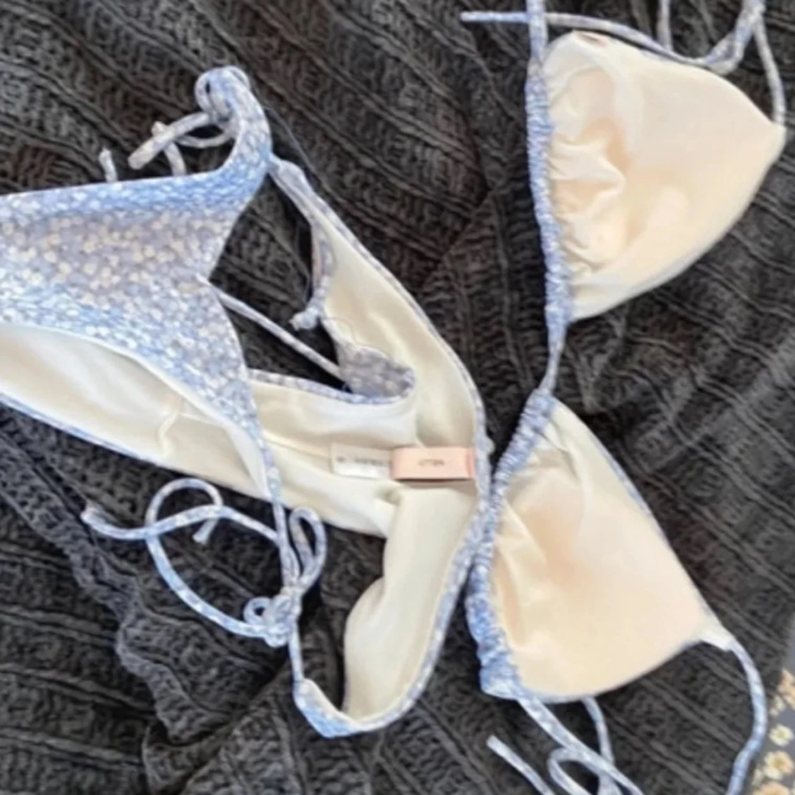 Blå blommig bikini - 2