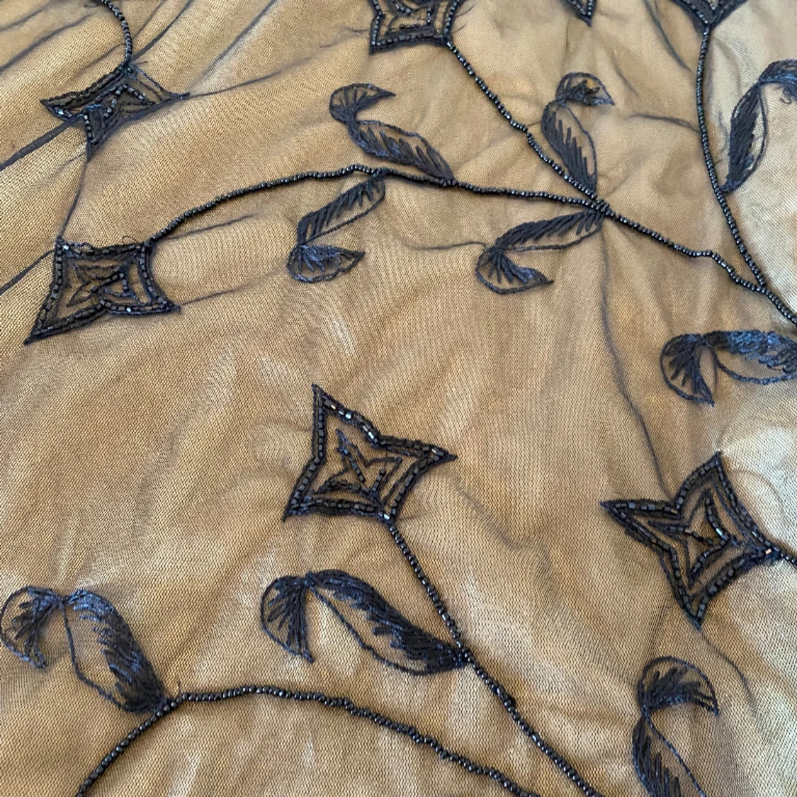 Underbar vintage mesh beaded maxi kjol  - 90