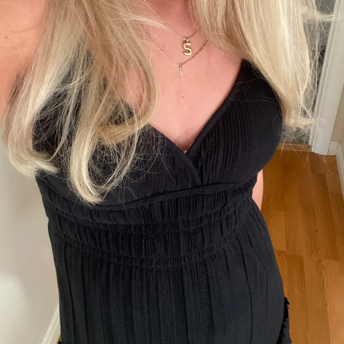 Svart kortklänning - 91