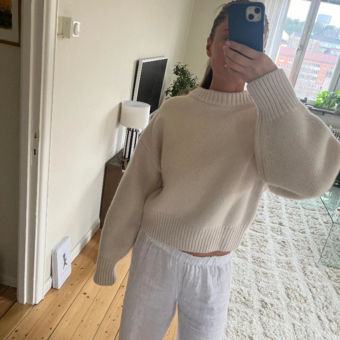 Lyxig stickad i kashmir & ull - 90