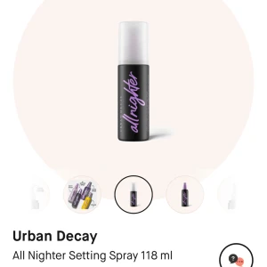Urban Decay setting spray  - Settingspray från populära märket Urban Decay. Uppskattningsvis 50% kvar. Nypris 435kr