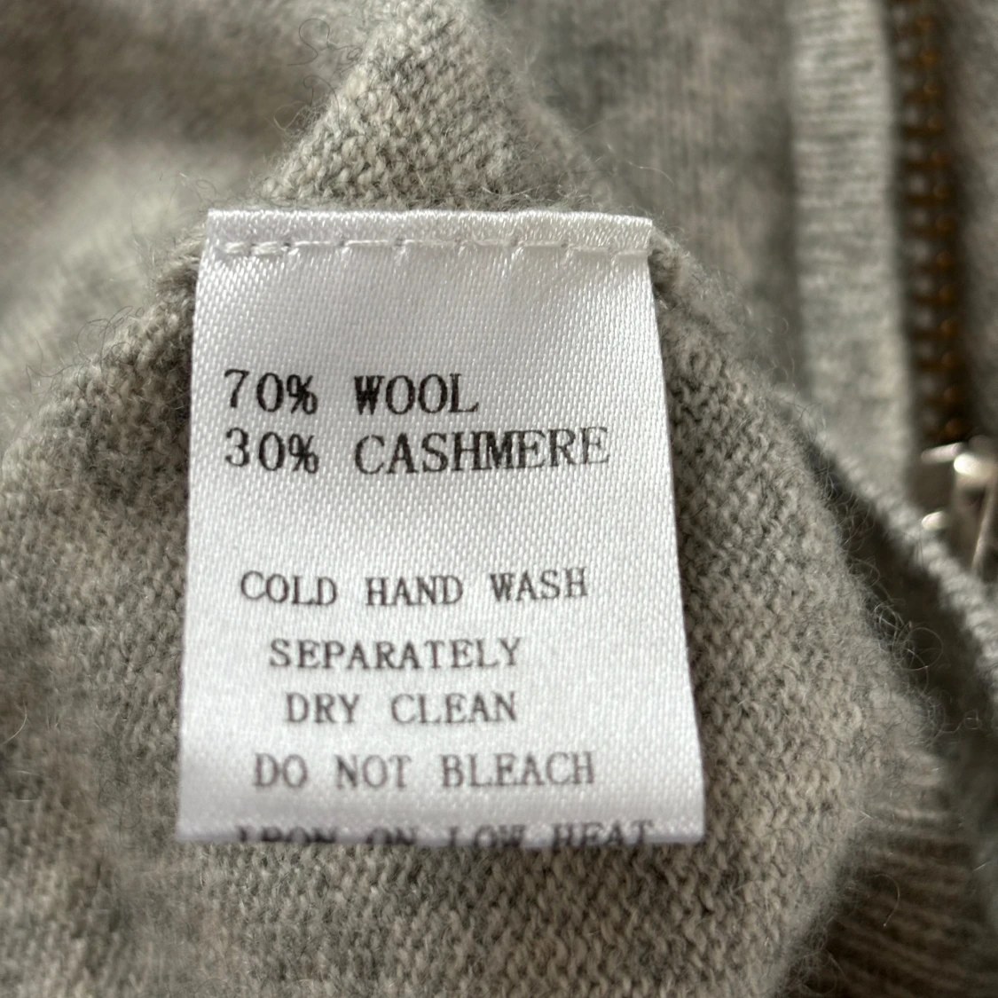 Cashmere/merino zip - 91