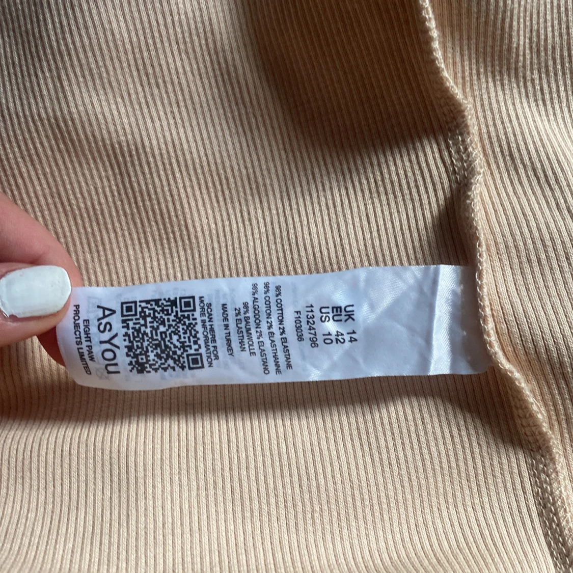 Beige tröja med dragkedja och luva - 92