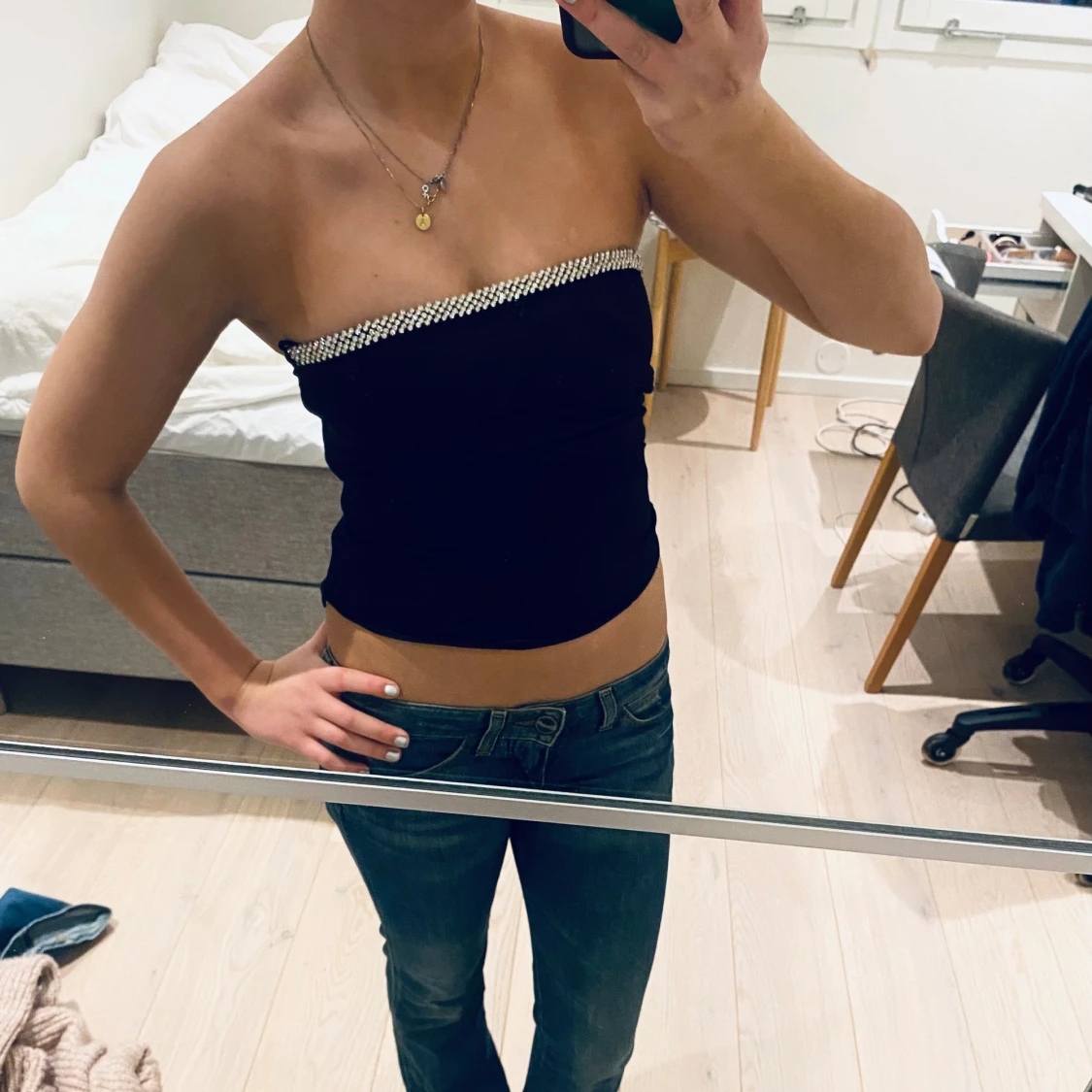 Svart zara topp - 90