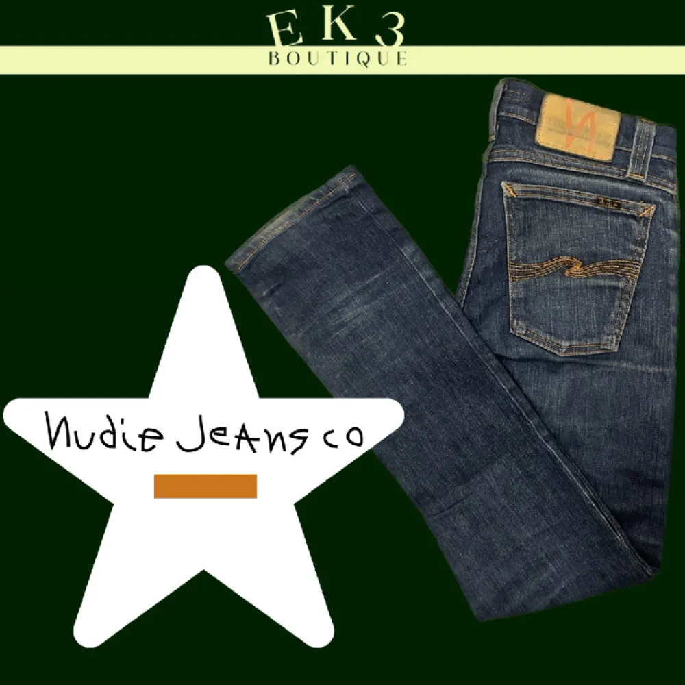 Nudie jeans co slimfit jeans i perfekt skick, inga skavanker. Storlek W26. Fråga gärna om fler bilder och mått! Made in italy . Jeans & Byxor.