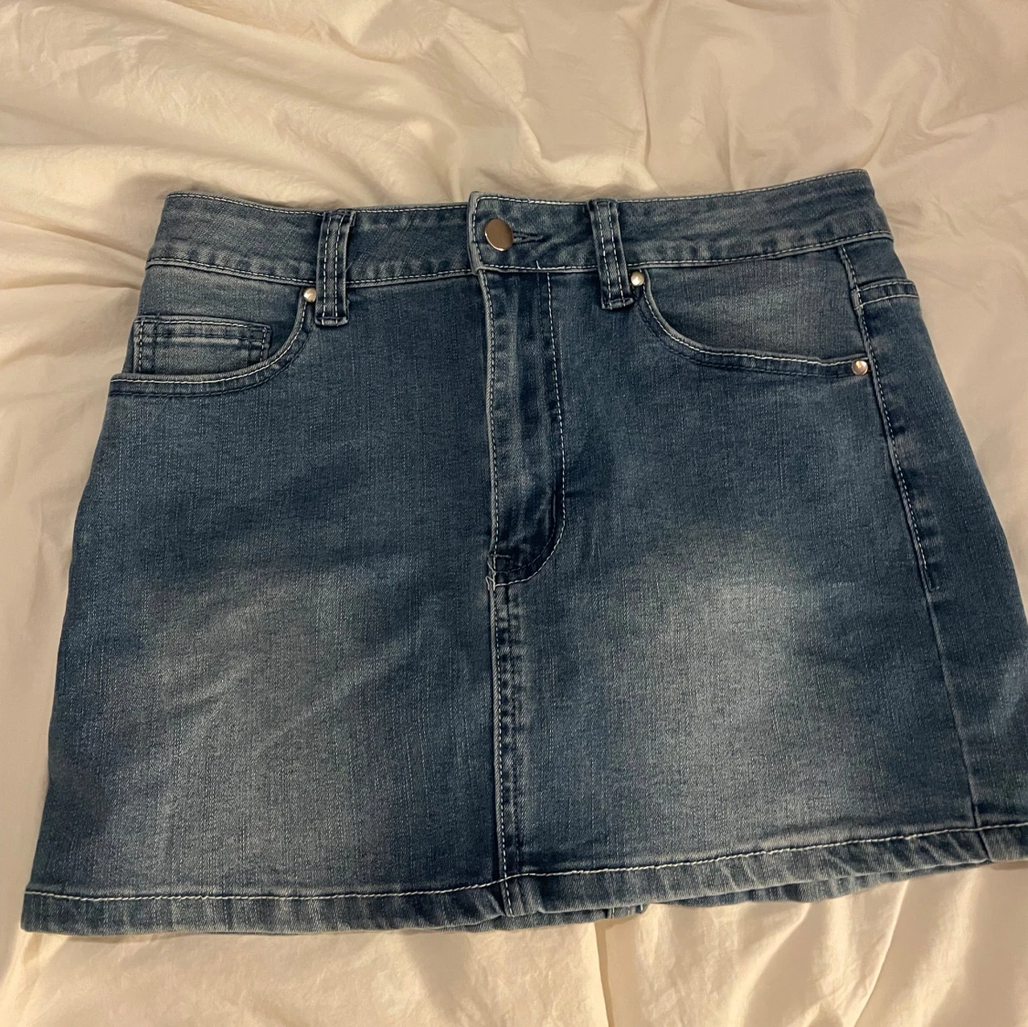 Lågmidjad jeans kjol - 91