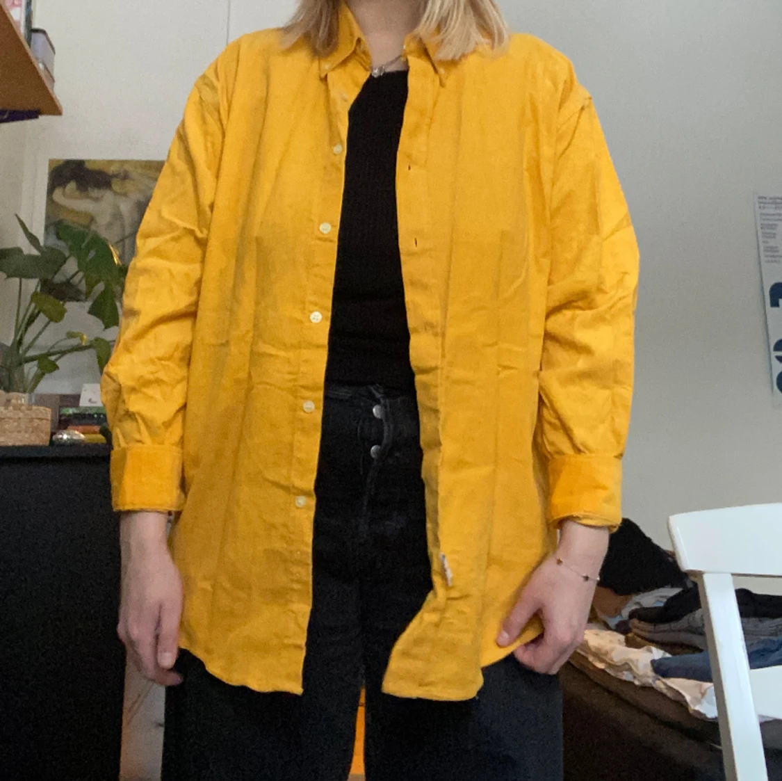 Oversize manchesterskjorta