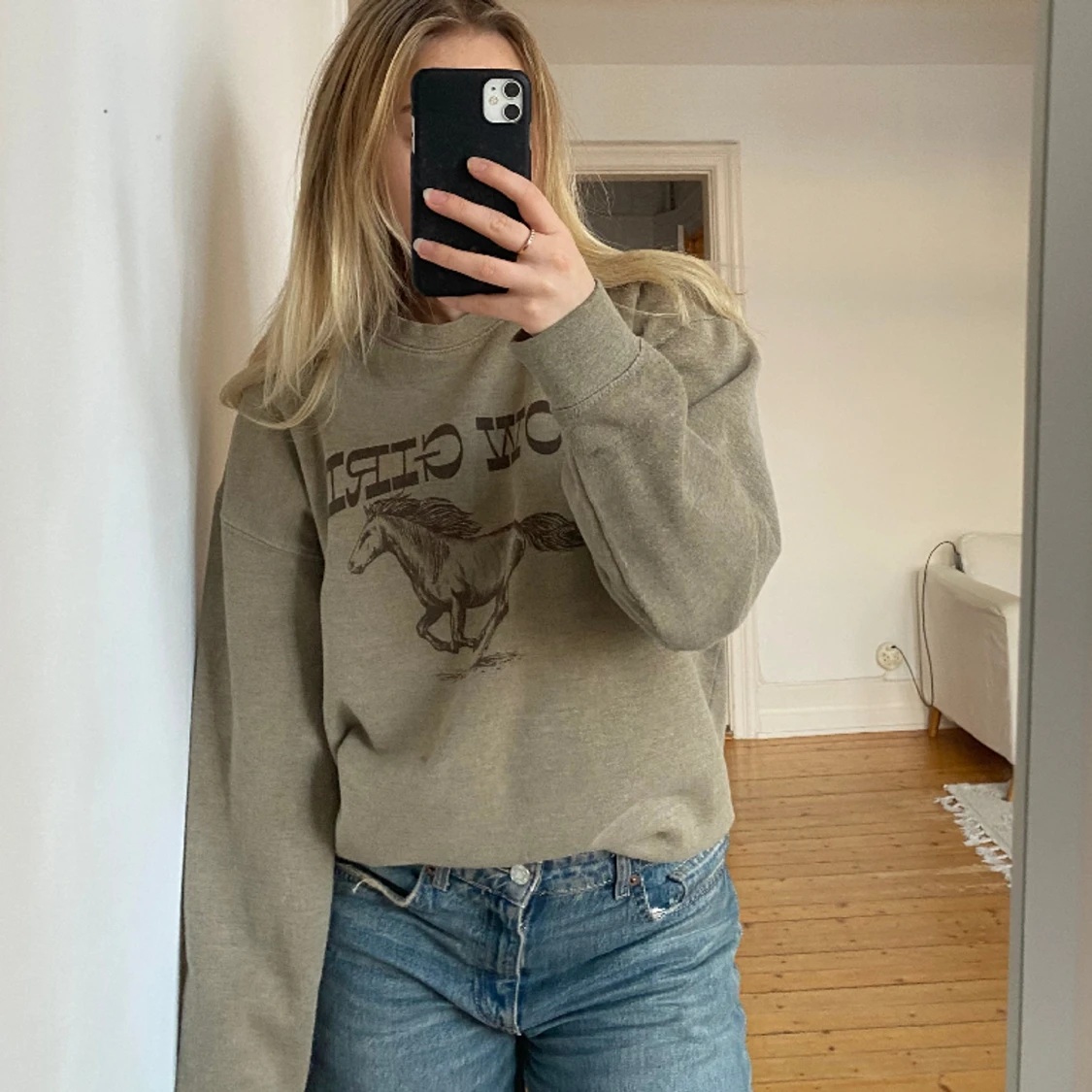 Collegetröja cowgirl